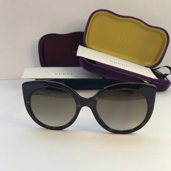 New trendy Gucci Acetate Cat Eye Sunglasses GG0325S Tortoise main image 9
